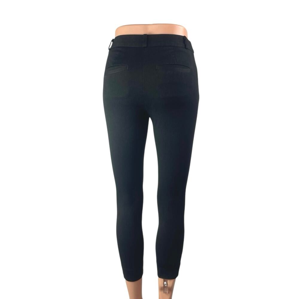 Banana Republic Sloan Women's Black Mid Rise Skinny Crop Trousers Pants Size 00 - Picture 2 of 5